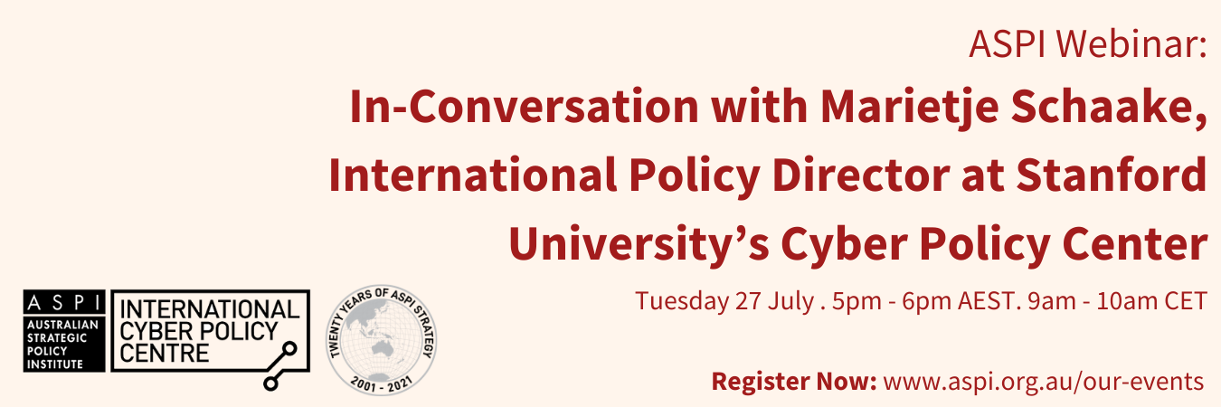 ASPI Webinar: In-Conversation with Marietje Schaake