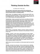 Thinking Outside the Box Interview - Thumbnail